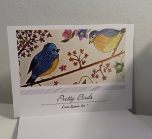 PRETTY Birds Postcard - PMU Cards by Laura Spoonie Art
