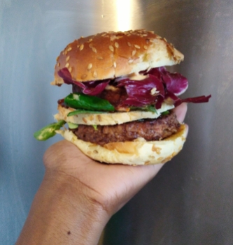 Vegan Krabby Patty Double Burger - Spongebob- Laura Spoonie